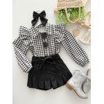 Camisa Xadrez Aline Preta