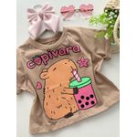 T-shirt Cropped Capivara Cáqui 