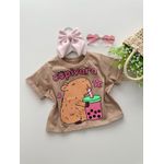T-shirt Cropped Capivara Cáqui 