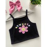 Cropped Sweet Preto
