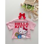 T-shirt Cropped Hello Kitty Rosa