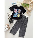 T-shirt Labubu Preta