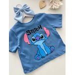 T-shirt Cropped Stitch Azul 