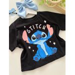 T-shirt Cropped Stitch Preto
