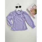 Camisa Brenda Lilás Xadrez 