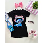 Camisetão Stitch Preto 