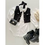 Chemise Com colete Ariane Preta