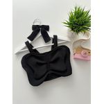 Cropped Butterfly Preto 