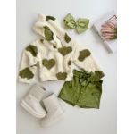 Jaqueta Teddy Coração Verde Militar