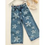 Calça Wide Leg Florzinha JEANS
