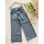 Calça Jeans Wide Leg Coração 