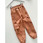 Calça Cargo Jogger Alfaiataria Caramelo