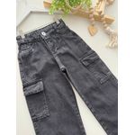 Calça Jeans Cargo Cinza 