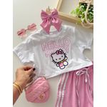 Conjunto Calça Hello Kitty Rosa