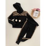 Conjunto Animal Print Preto
