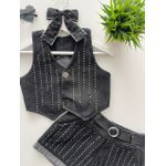 Conjunto Jeans Cinza