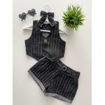 Conjunto Jeans Cinza