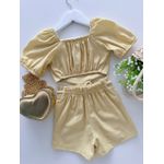 Conjunto Maria Eduarda Amarelo 