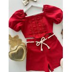 Conjunto Maria Eduarda Vermelho 