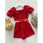 Conjunto Maria Eduarda Vermelho 