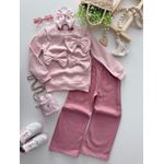 Conjunto Moletom Laço Rose 