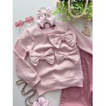 Conjunto Moletom Laço Rose 