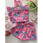 Conjunto Nicole Stitch Rosa 