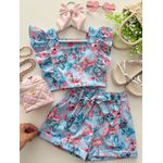 Conjunto Nicole Stitch Azul 