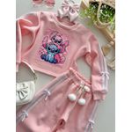 Conjunto Moletom Stitch Rosa 