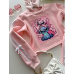 Conjunto Moletom Stitch Rosa 