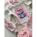 Conjunto Moletom Stitch Cinza 