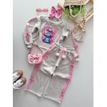 Conjunto Moletom Stitch Cinza 