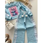 Conjunto Moletom Stitch Azul 