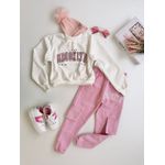 Conjunto Moletom Brooklyn Rosa Bebe 