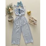 Macacão Stela Listra Azul