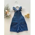 Jardineira Borboleta Jeans