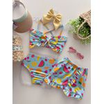 Biquíni Com Saída Melancia Azul