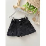 Short Saia Jeans Cinza