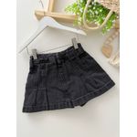 Short Saia Jeans Cinza