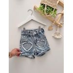 Short Jeans Coração 