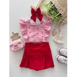 Short Saia Amora Vermelho