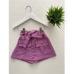Short Saia Lilás 