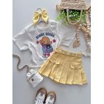 Short Saia Giovana Amarelo