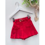 Short Saia Giovana Vermelho