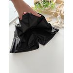 Short Saia Couro Preto 