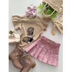 Short Saia Giovana Rosa 