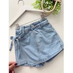 Short Saia Jeans Stras 