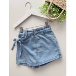 Short Saia Jeans Stras 