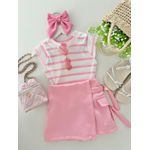 Short Saia Marcele Rosa 