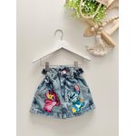 Short Saia Jeans Stitch e Angel 